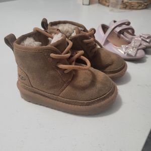 Ugg boots sz 7 toddler and pink shoes sz 7